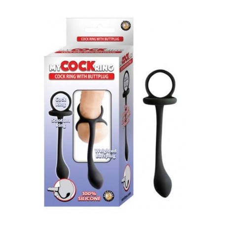 Liga con Sujetador de Testiculos y Estimulador de Prostata MY COCK RING