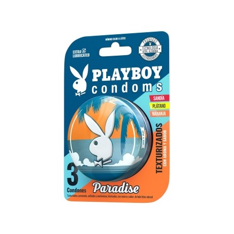 Lata Condones Paradise 3pzs PlayBoy