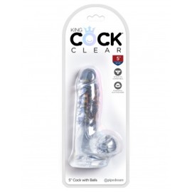 Dildo Trasparente 5 con Ventosa KING COCK CLEAR