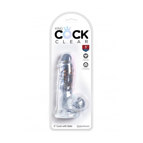 Dildo Trasparente 5 con Ventosa KING COCK CLEAR