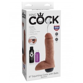 Dildo con Eyaculacion 8 King Cock Color Cafe KING COCK