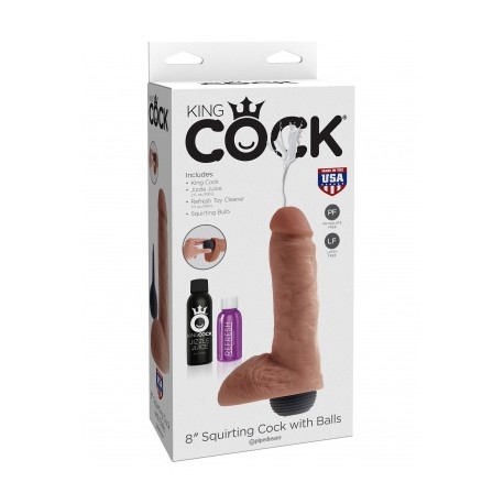 Dildo con Eyaculacion 8 King Cock Color Cafe KING COCK