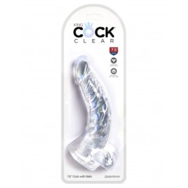 Dildo Trasparente 7 1 2 con Ventosa KING COCK CLEAR