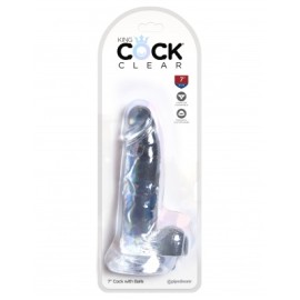 Dildo Trasparente 7 con Ventosa KING COCK CLEAR