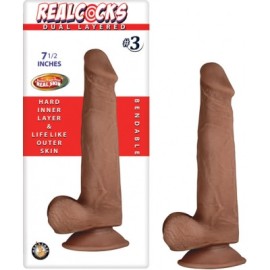 Real Cocks Dual Layered 3 Chocolate