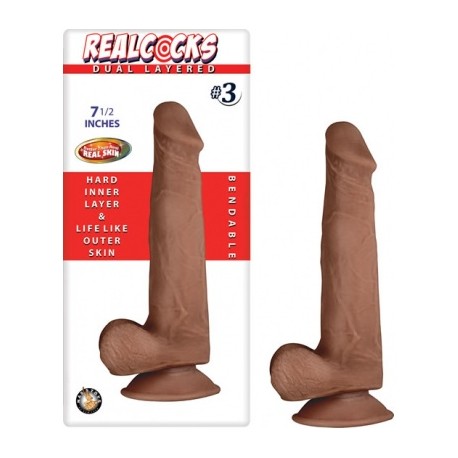 Real Cocks Dual Layered 3 Chocolate