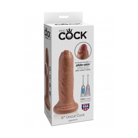 Dildo con Prepucio Movible 6 pulg. SLIDE-SKIN